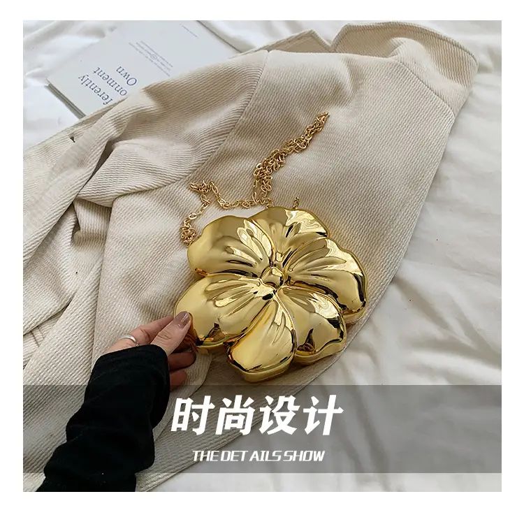 Women's 3D Floral Shoulder Messenger Bag Brown — feature 11