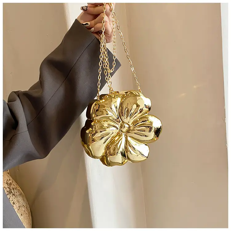 Women's 3D Floral Shoulder Messenger Bag Brown — feature 39