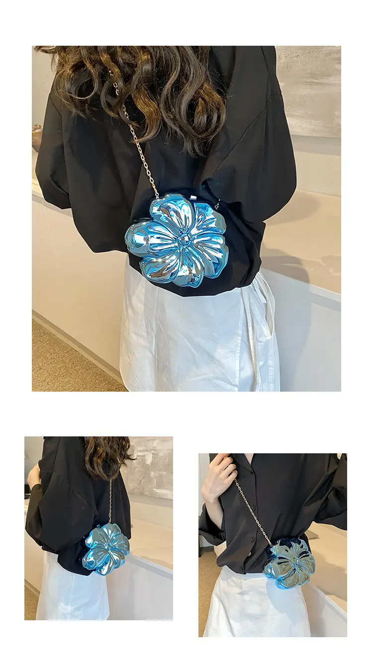 Women's 3D Floral Shoulder Messenger Bag Brown — feature 4
