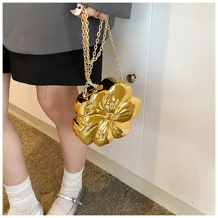 Women's 3D Floral Shoulder Messenger Bag Brown — feature 43