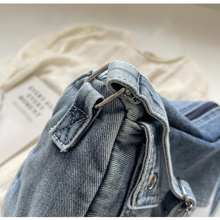 Japanese Style Flapover Washed Canvas Crossbody Bag — feature 93
