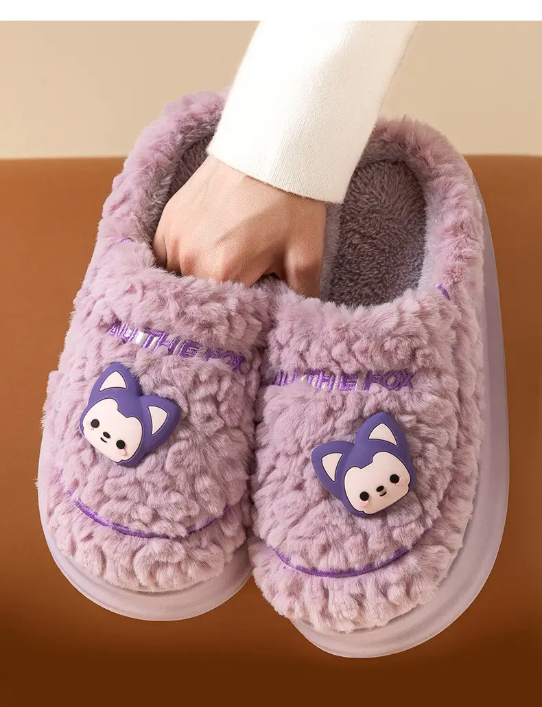 Qingchen 2024 New Av Winter Couple Warm Non-slip Slippers Women — feature 19