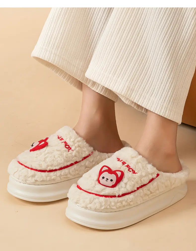 Qingchen 2024 New Av Winter Couple Warm Non-slip Slippers Women — feature 20