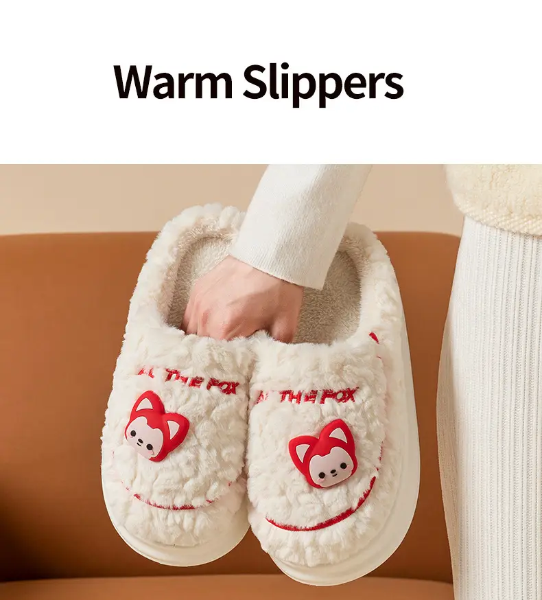 Qingchen 2024 New Av Winter Couple Warm Non-slip Slippers Women — feature 5
