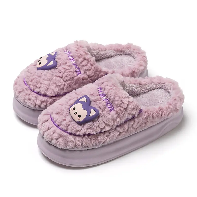 Qingchen 2024 New Av Winter Couple Warm Non-slip Slippers Women