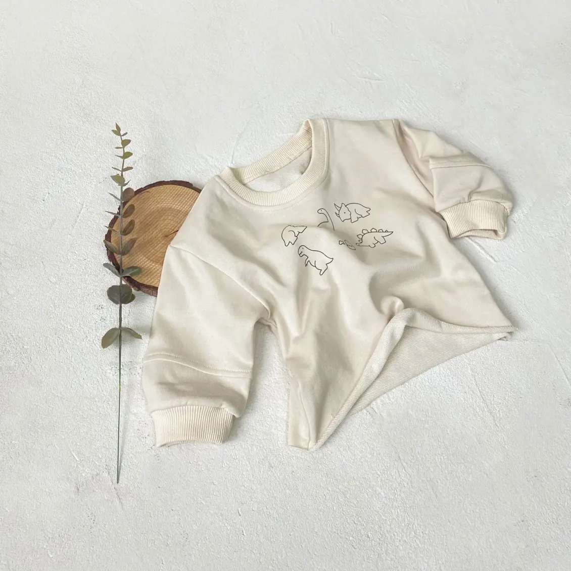 Girls Dinosaur Print Long Sleeve T-Shirt Set