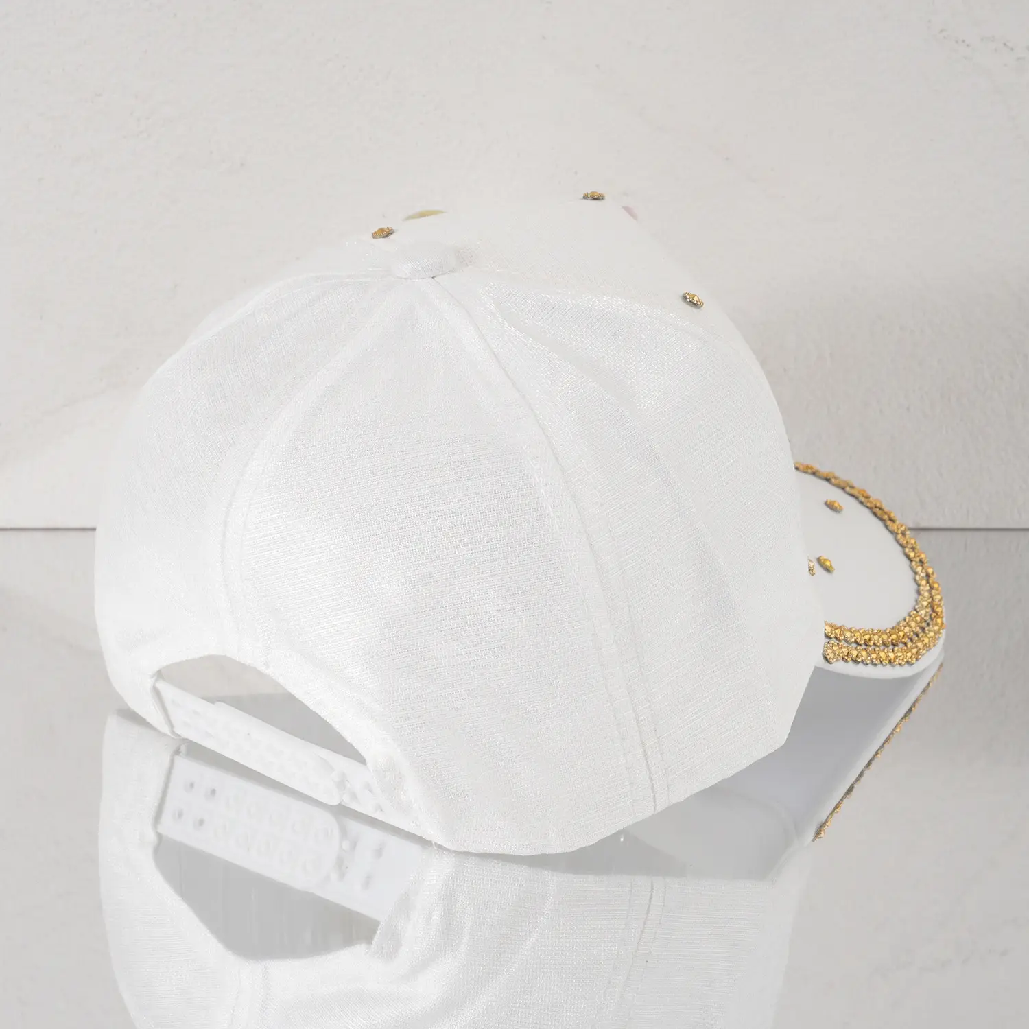 Women's Pink Butterfly Baseball Cap with Rhinestone & Pearl Decor — feature 5