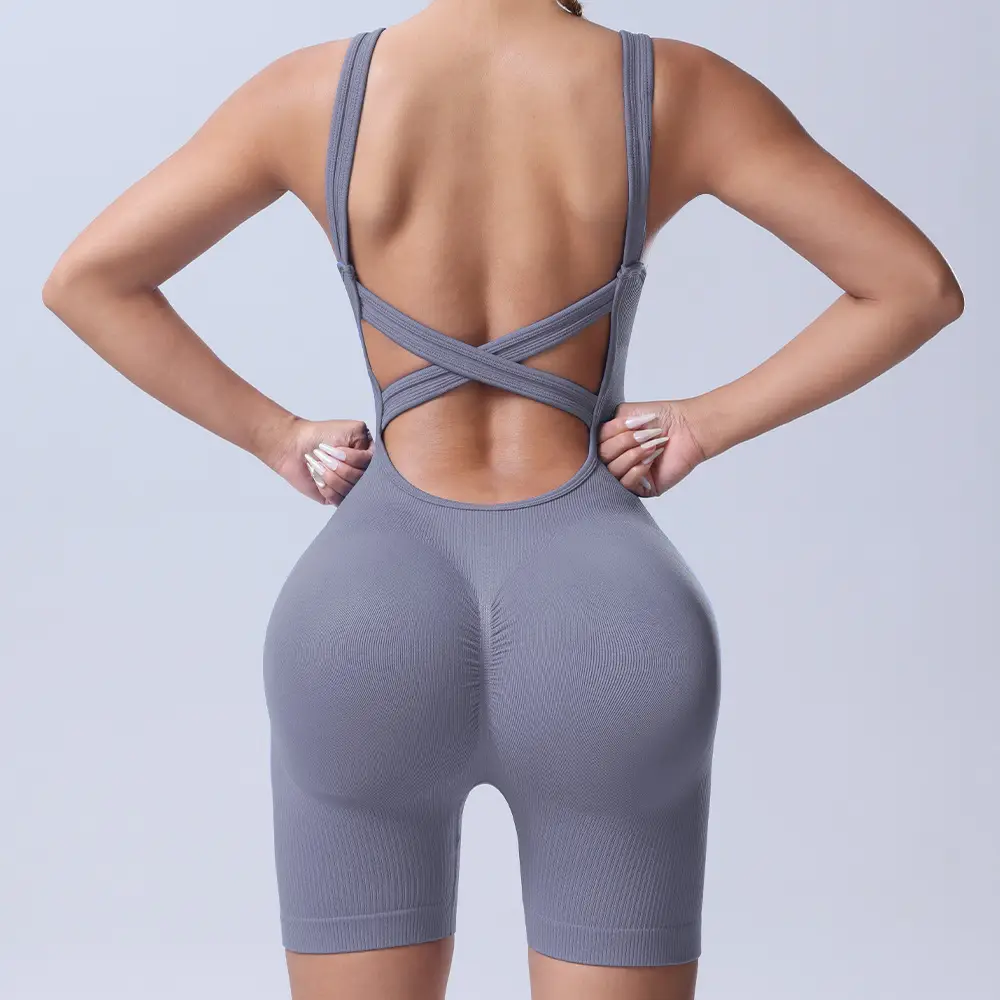 Peach Cross Back Yoga Pants for Women — feature 20