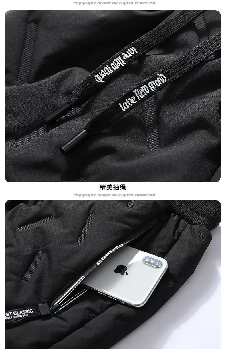 Men's Fleece Lined Warm Pants Black Winter — feature 15