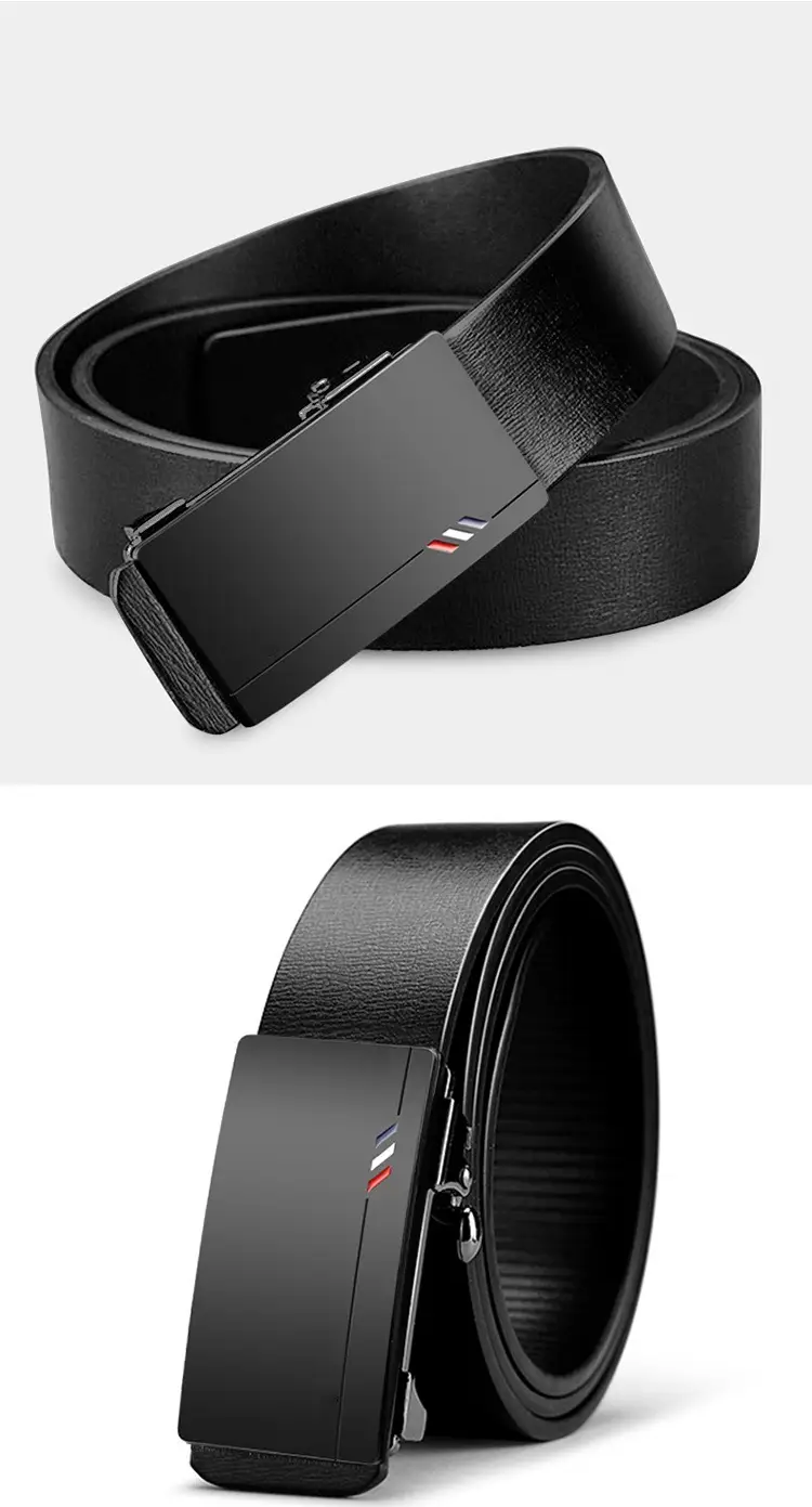 Men's Genuine Leather Belt with Automatic Buckle — feature 8
