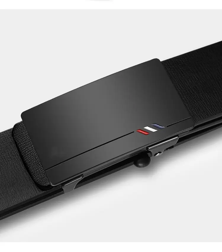 Men's Genuine Leather Belt with Automatic Buckle — feature 9