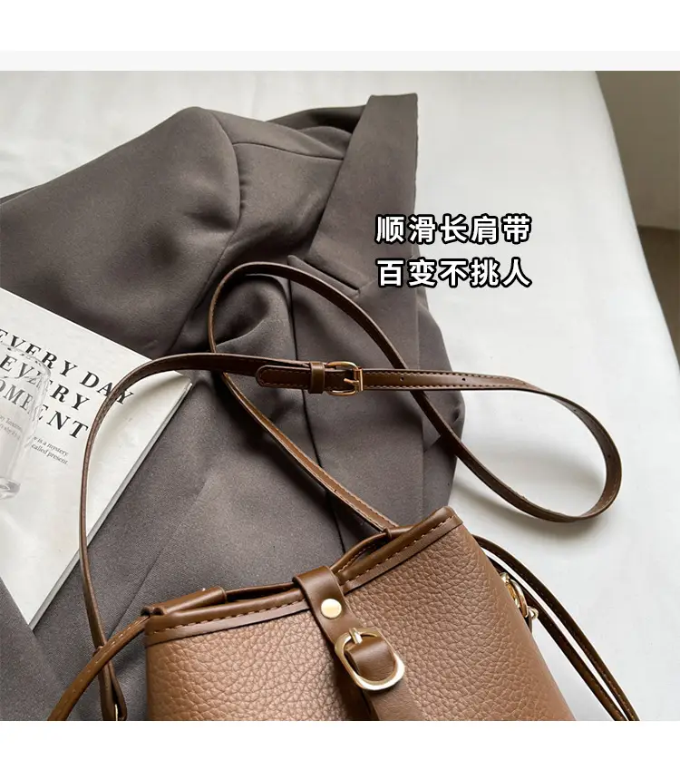 Vintage Brown Bucket Bag for Women 2024 — feature 3
