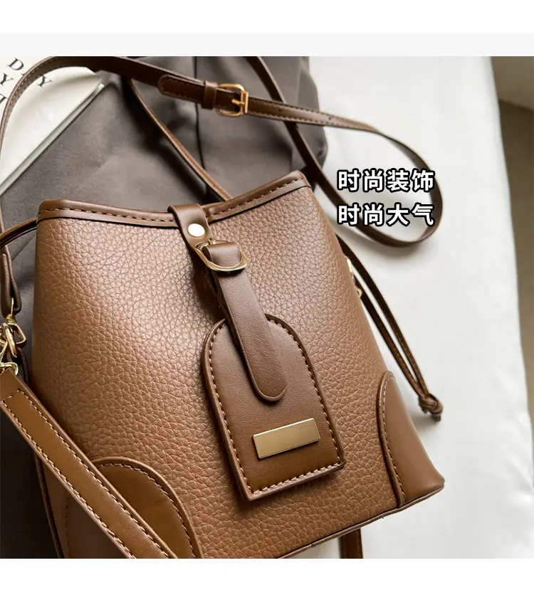 Vintage Brown Bucket Bag for Women 2024 — feature 6