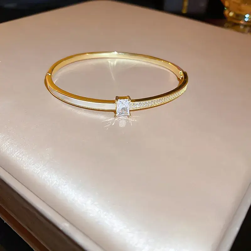 2024 Gold Zircon Cross Bracelet Light Luxury Design - Image 34