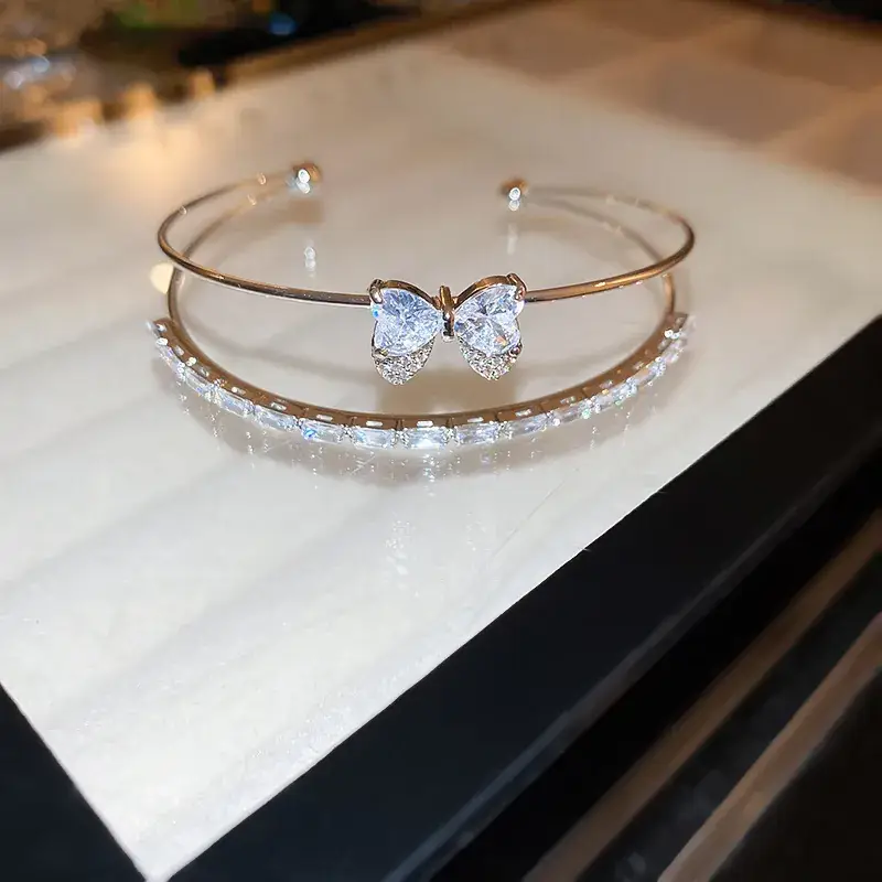 2024 Gold Zircon Cross Bracelet Light Luxury Design - Image 50