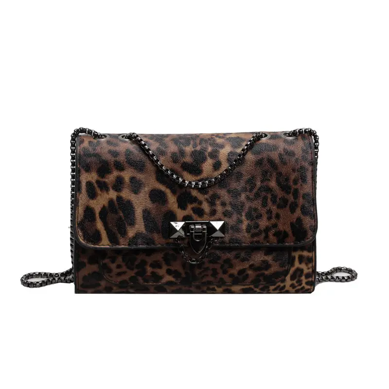 Retro Leopard Print Women's Shoulder Bag 2024