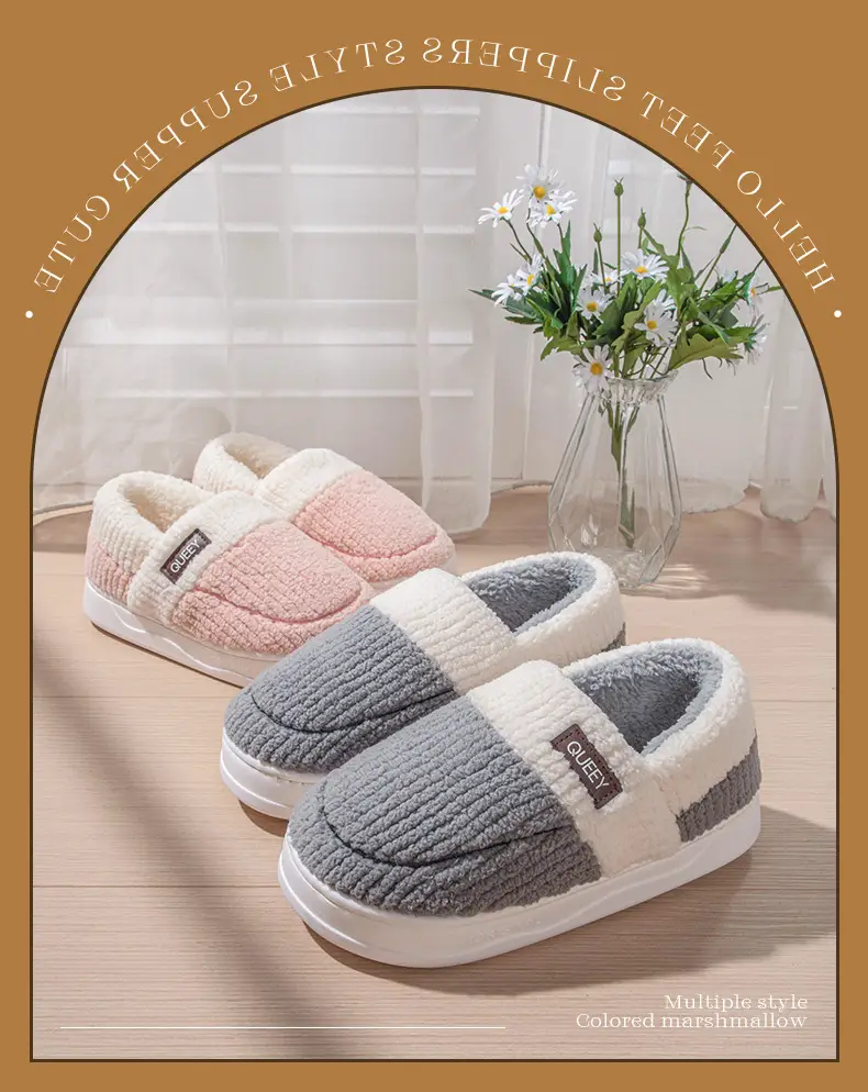 Women Cotton Slippers Warm Thick Non-slip Winter — feature 13