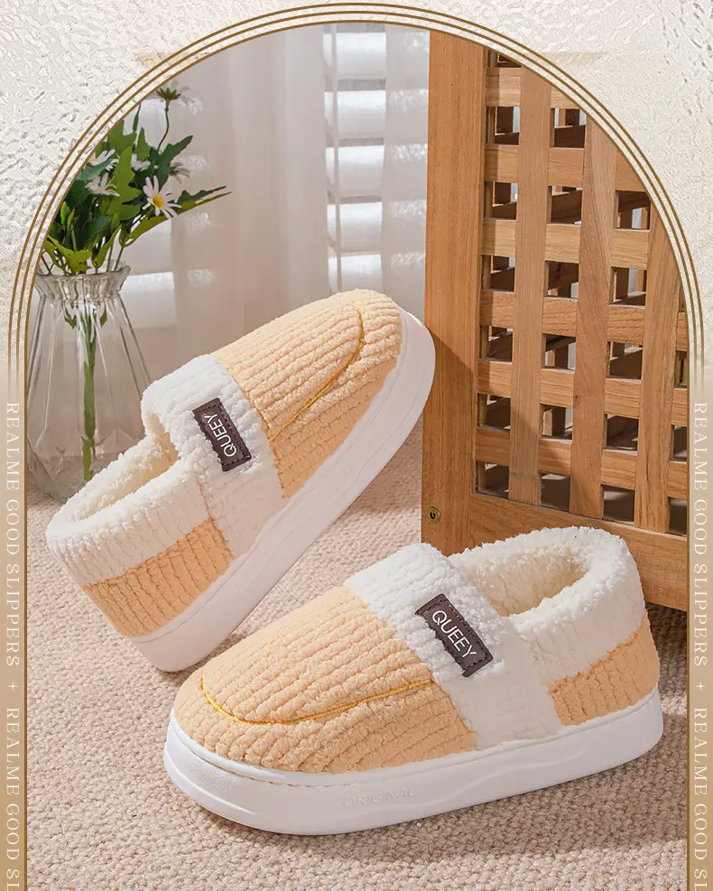 Women Cotton Slippers Warm Thick Non-slip Winter — feature 2