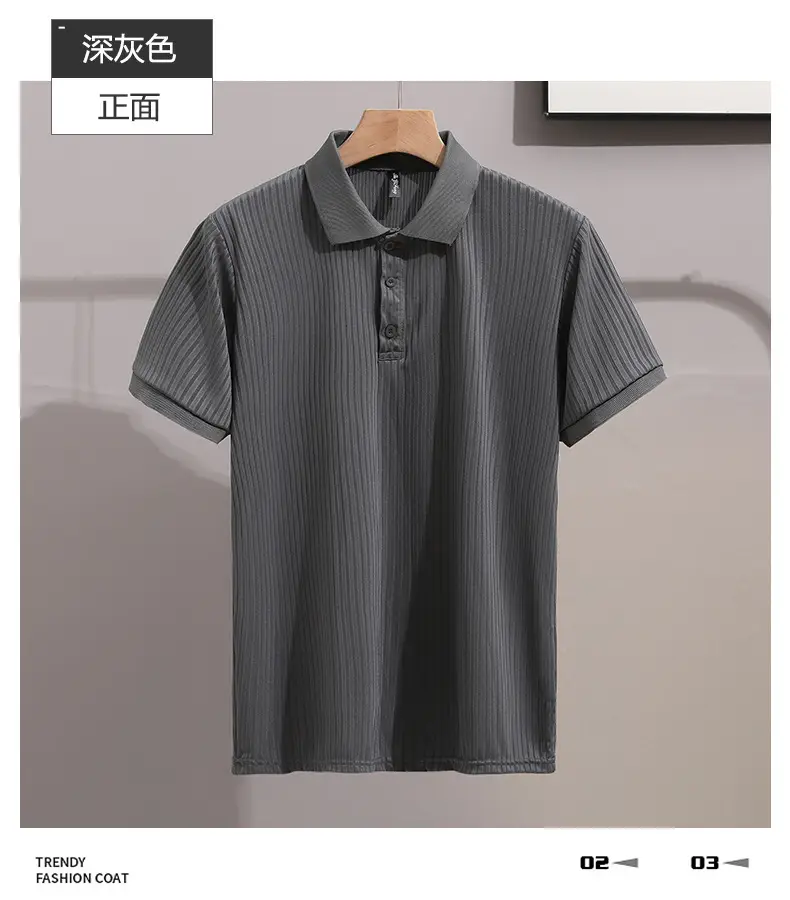 Men Classic Polo T-Shirt Cream Yellow Red Black — feature 11