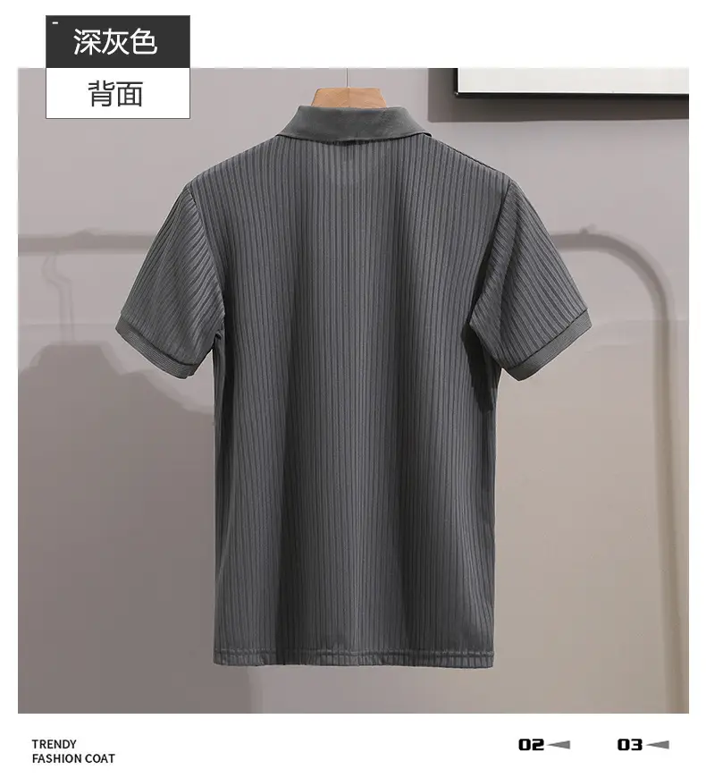 Men Classic Polo T-Shirt Cream Yellow Red Black — feature 12