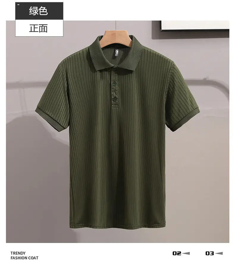 Men Classic Polo T-Shirt Cream Yellow Red Black — feature 15
