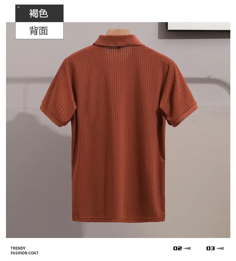 Men Classic Polo T-Shirt Cream Yellow Red Black — feature 18