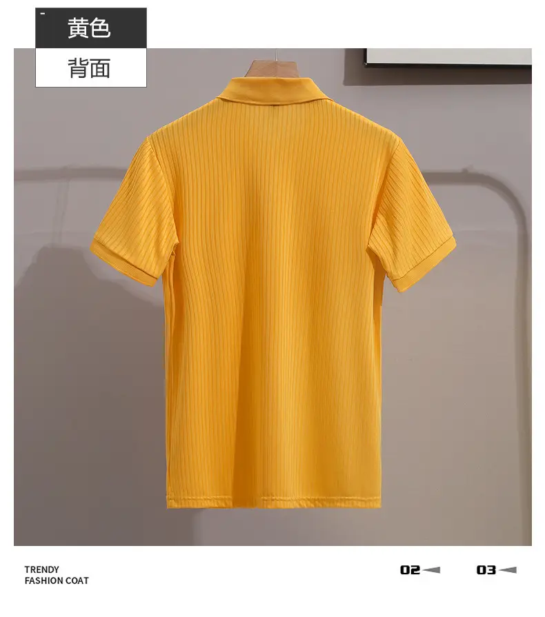 Men Classic Polo T-Shirt Cream Yellow Red Black — feature 20
