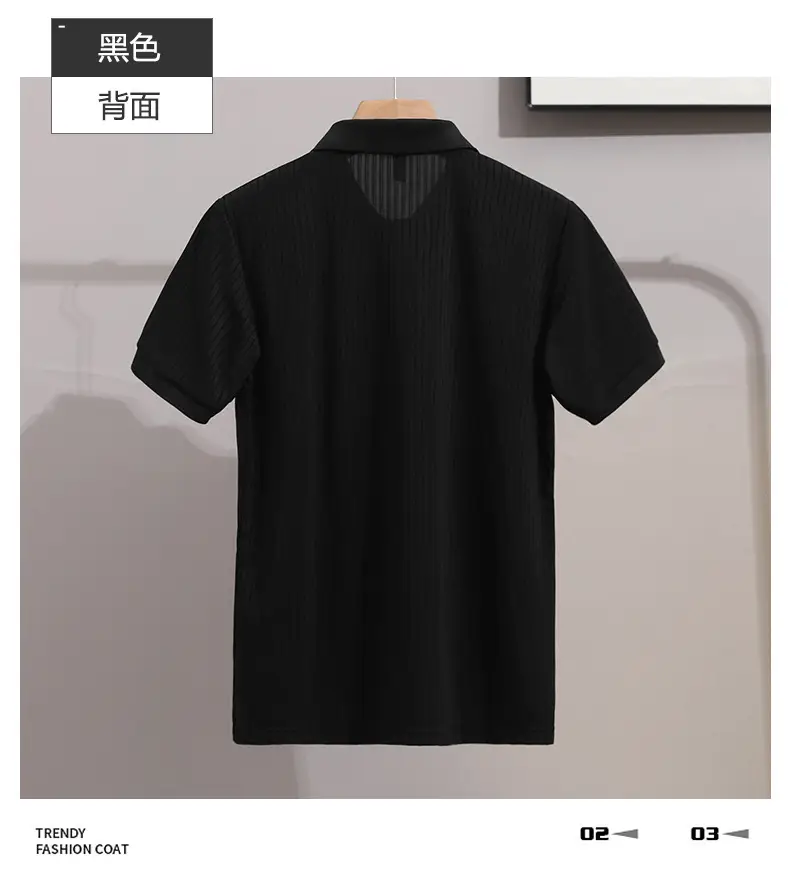 Men Classic Polo T-Shirt Cream Yellow Red Black — feature 8