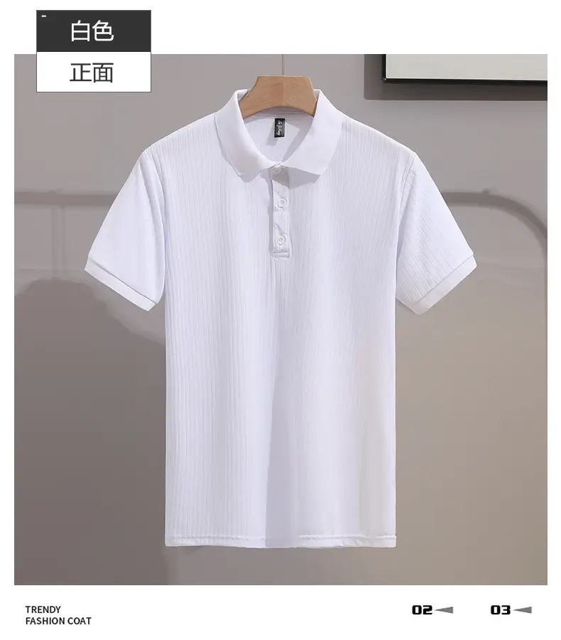 Men Classic Polo T-Shirt Cream Yellow Red Black — feature 9