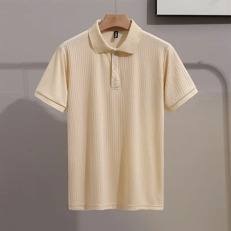 Men Classic Polo T-Shirt Cream Yellow Red Black - Image 3