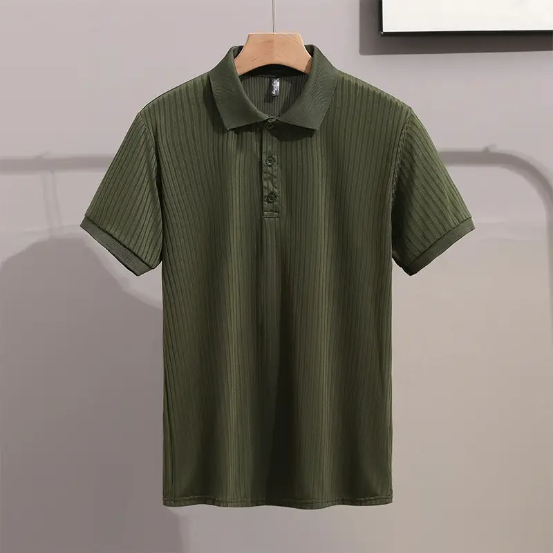 Men Classic Polo T-Shirt Cream Yellow Red Black - Image 4