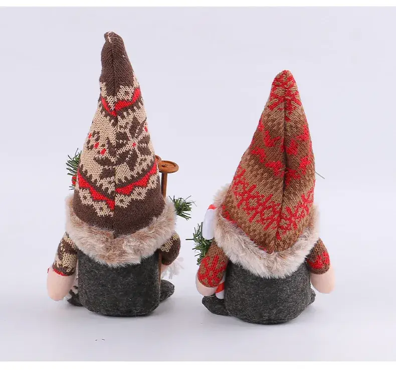 New Christmas Knitted Snowflake Pointed Hat Doll Ornaments — feature 11