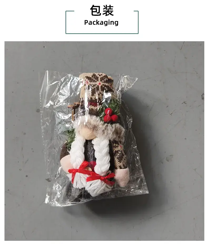 New Christmas Knitted Snowflake Pointed Hat Doll Ornaments — feature 14