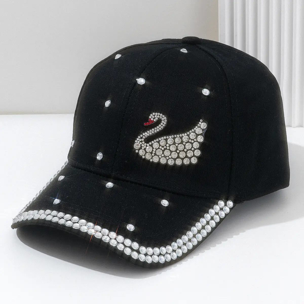 Women's Rhinestone Swan Cap Sunshade Party Wear