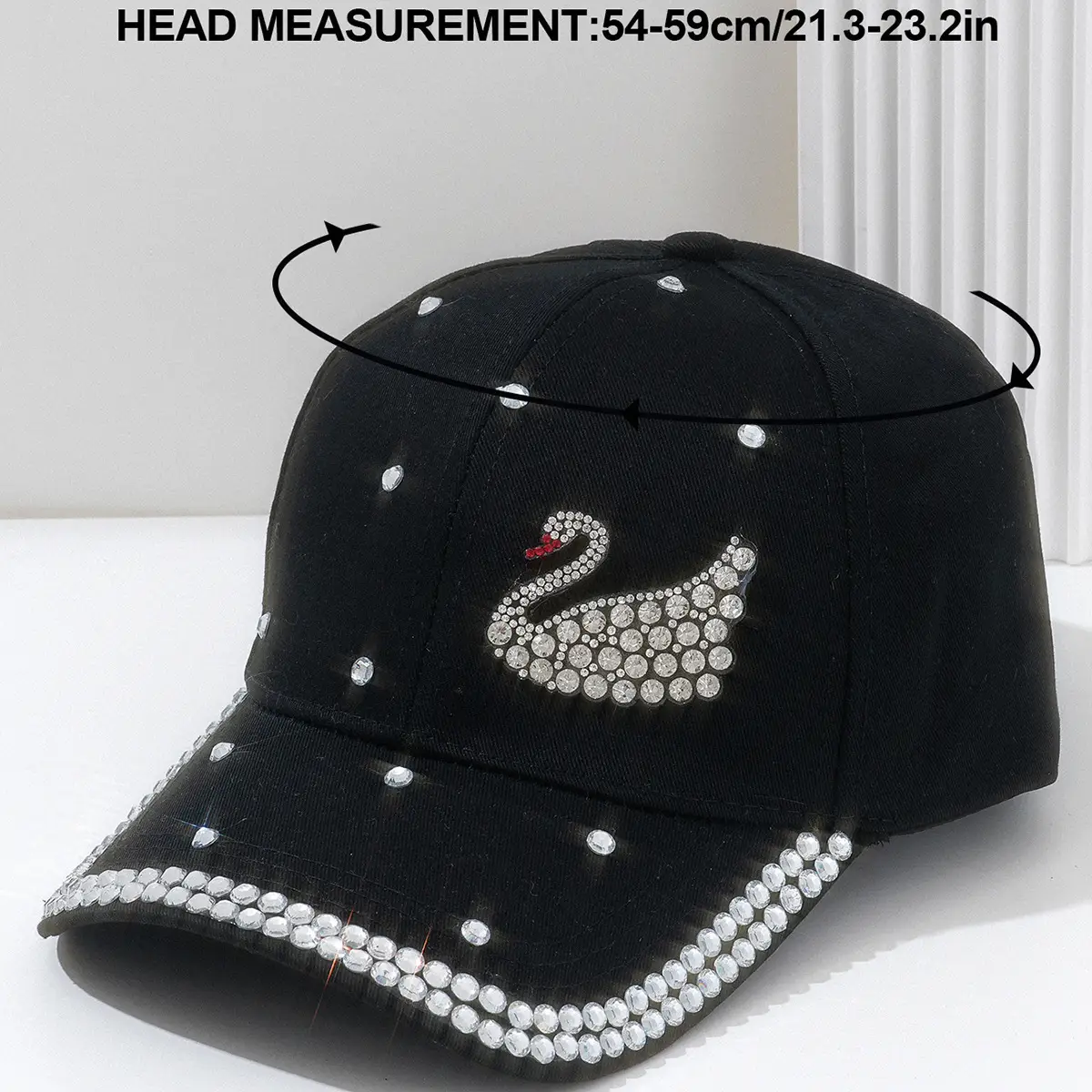 Women's Rhinestone Swan Cap Sunshade Party Wear