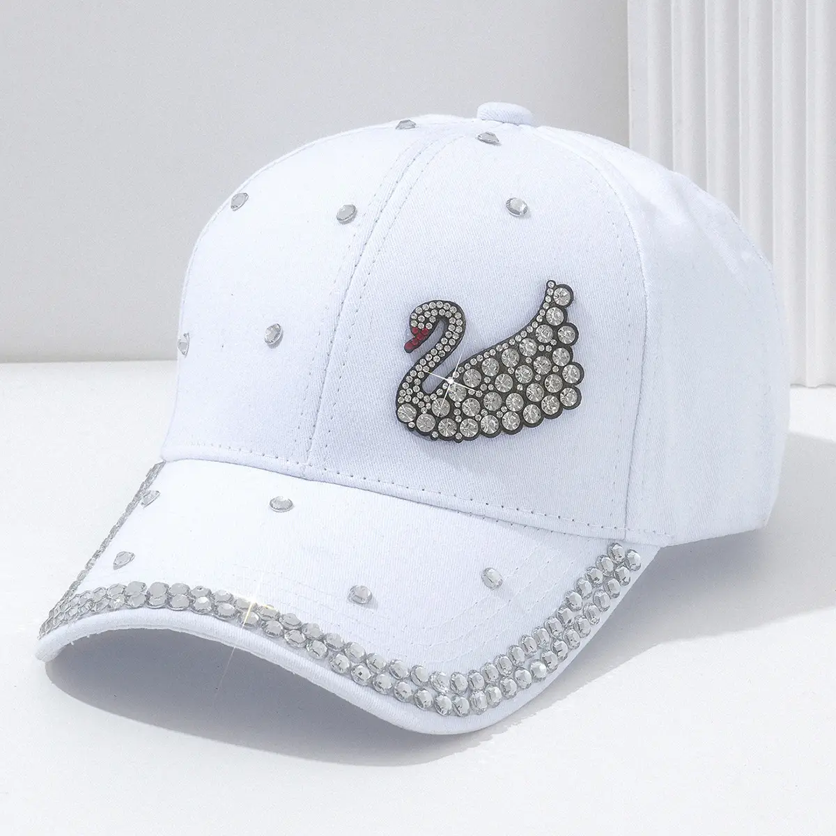 Women's Rhinestone Swan Cap Sunshade Party Wear