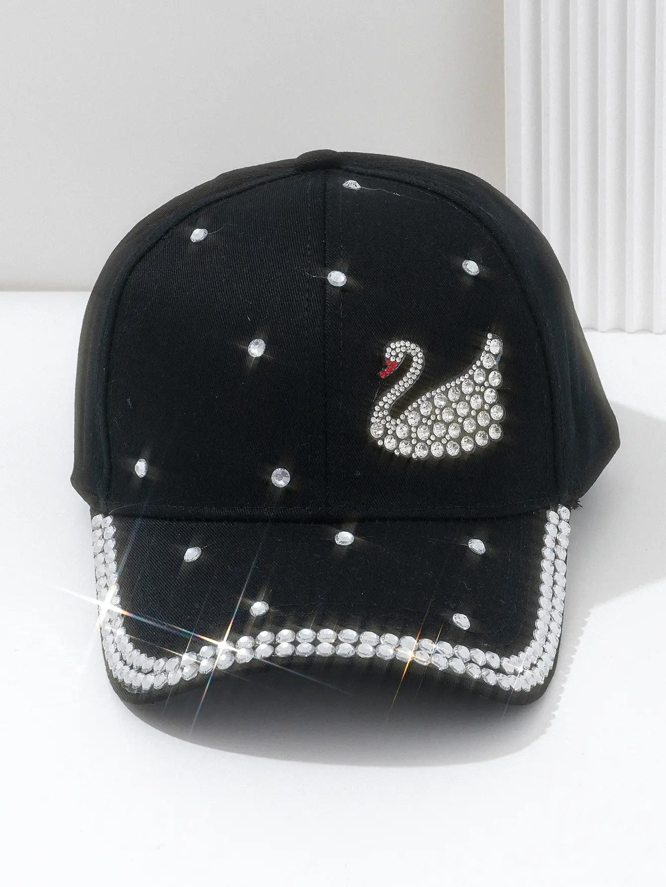 Women's Rhinestone Swan Cap Sunshade Party Wear — feature 5