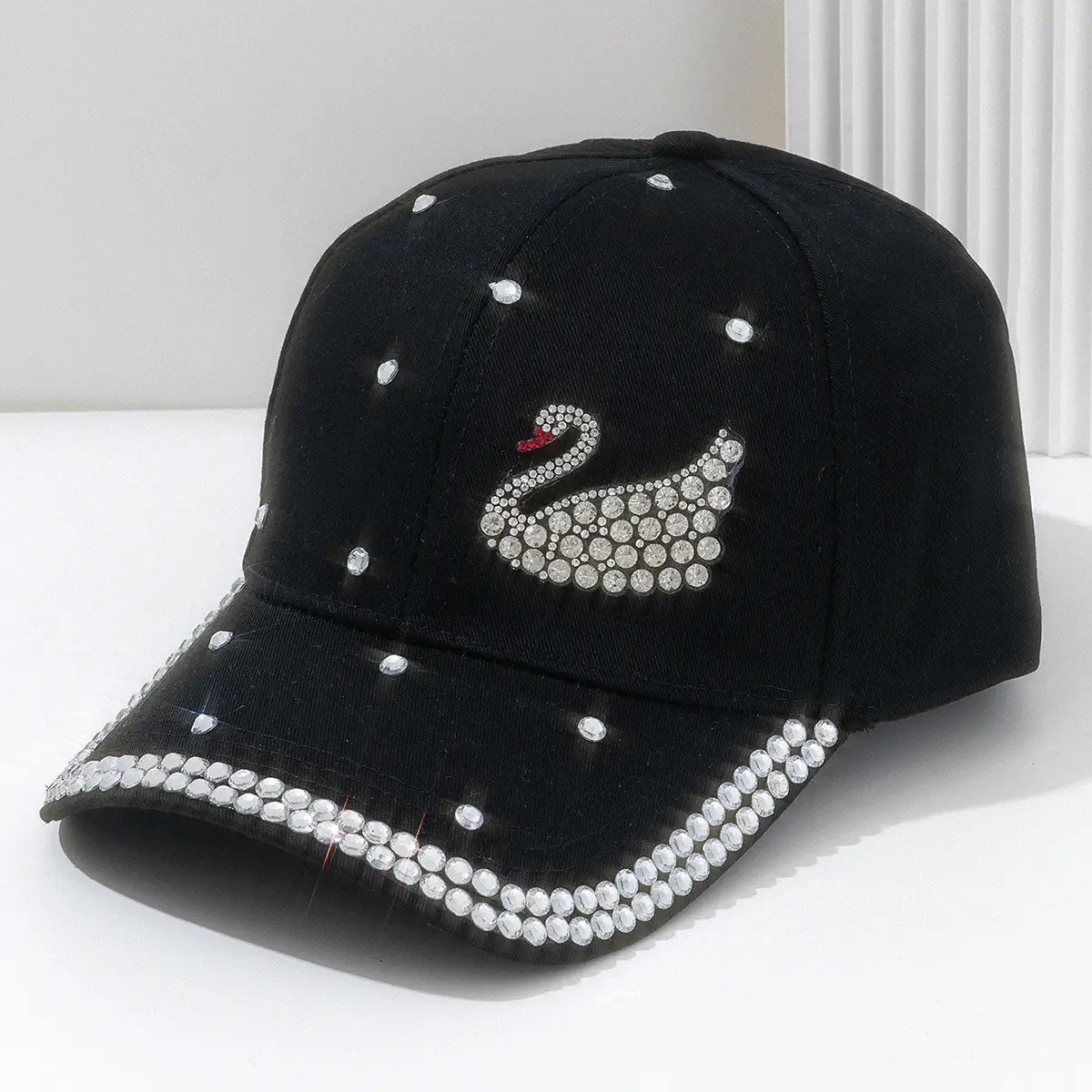 Women's Rhinestone Swan Cap Sunshade Party Wear