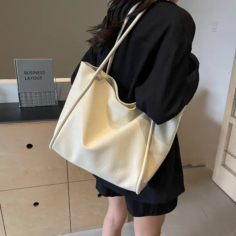 Large Capacity Retro Style Shoulder Tote Bag for Women