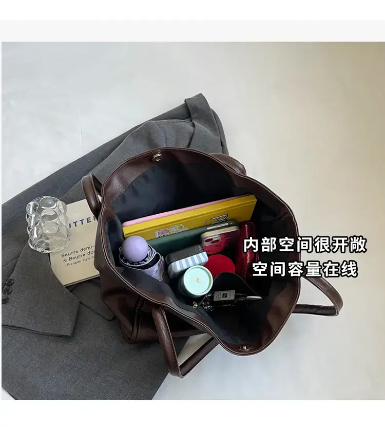 Large Capacity Retro Style Shoulder Tote Bag for Women — feature 8