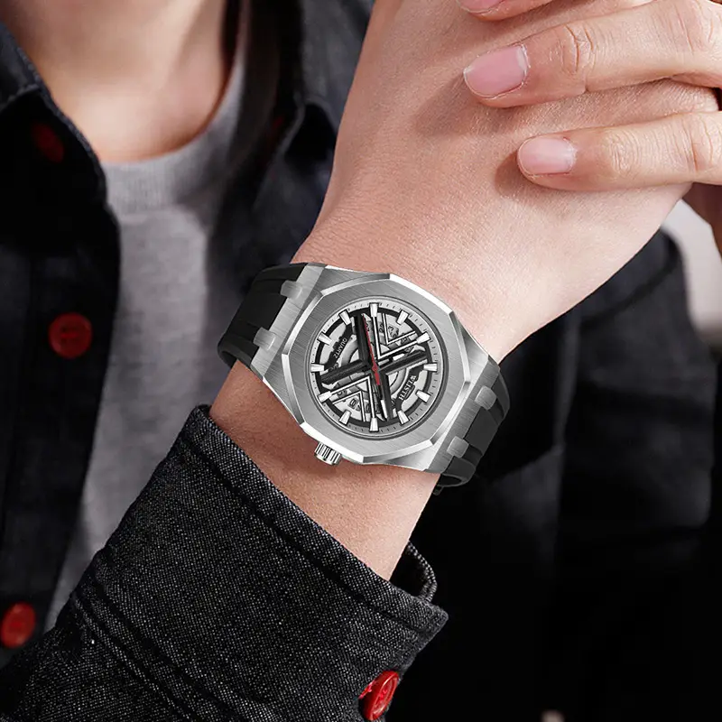 Men's Luminous Quartz Sports Watch with Large Dial - Image 5