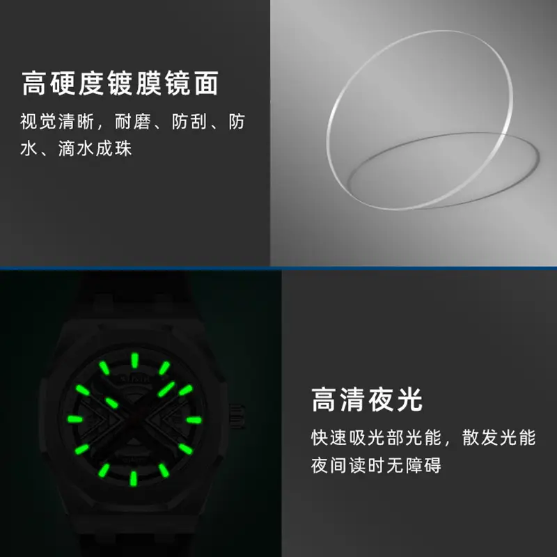 Men's Luminous Quartz Sports Watch with Large Dial - Image 6