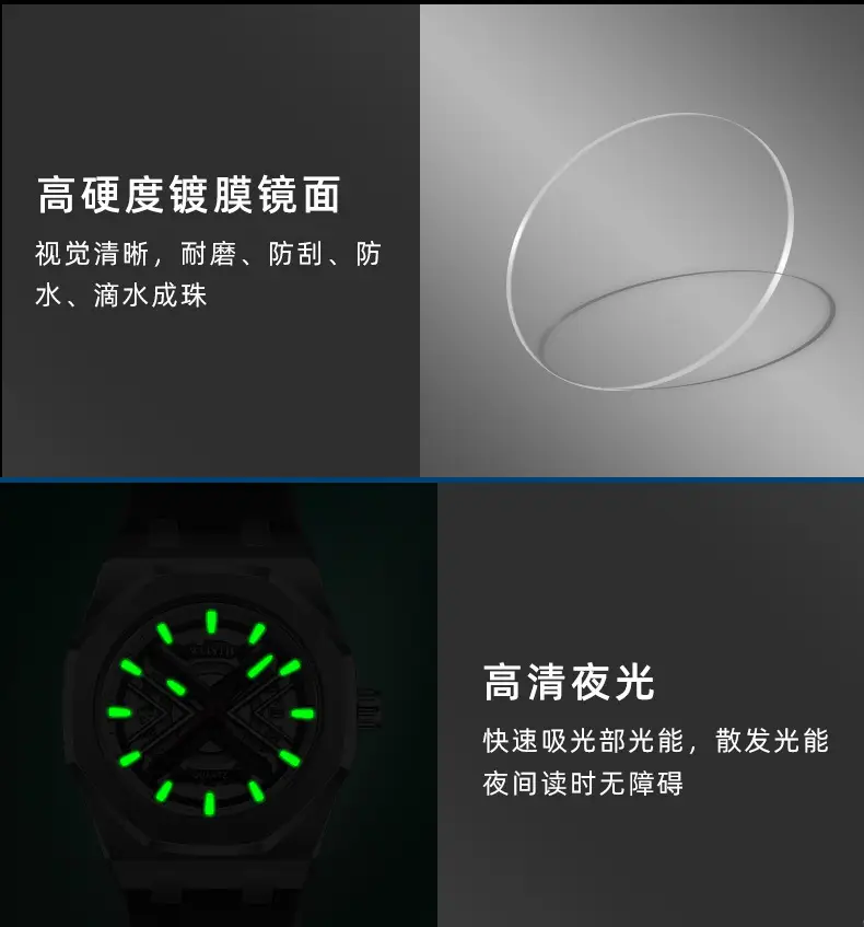 Men's Luminous Quartz Sports Watch with Large Dial — feature 9
