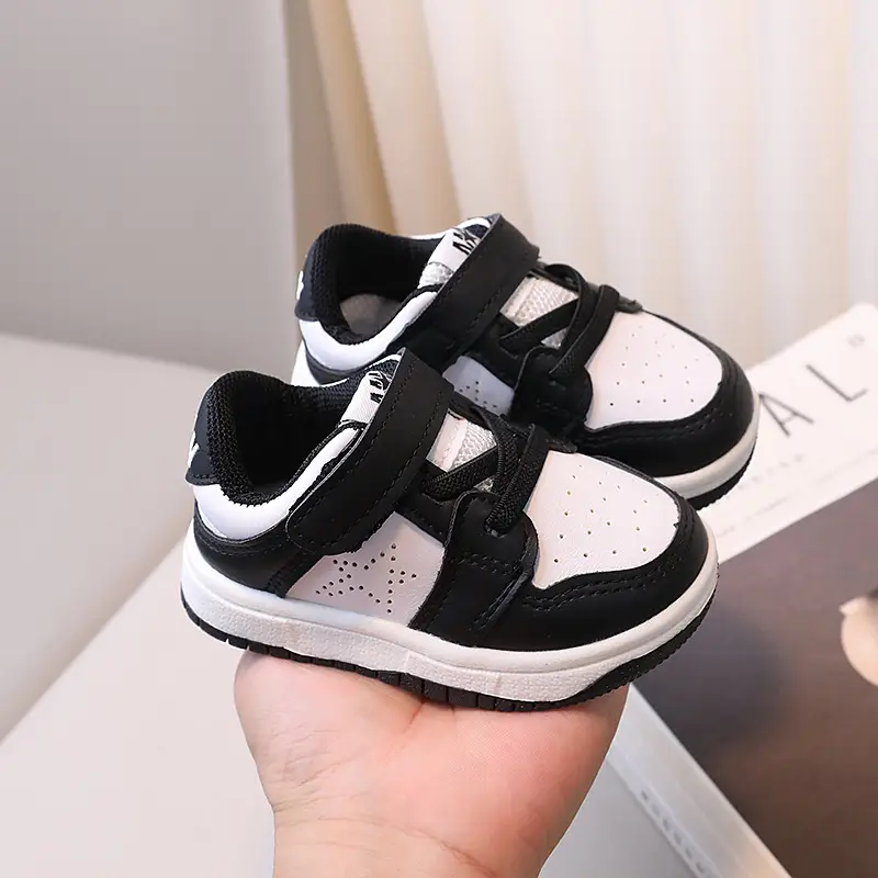 Kids Board Shoes Black White Korean Style Spring Autumn