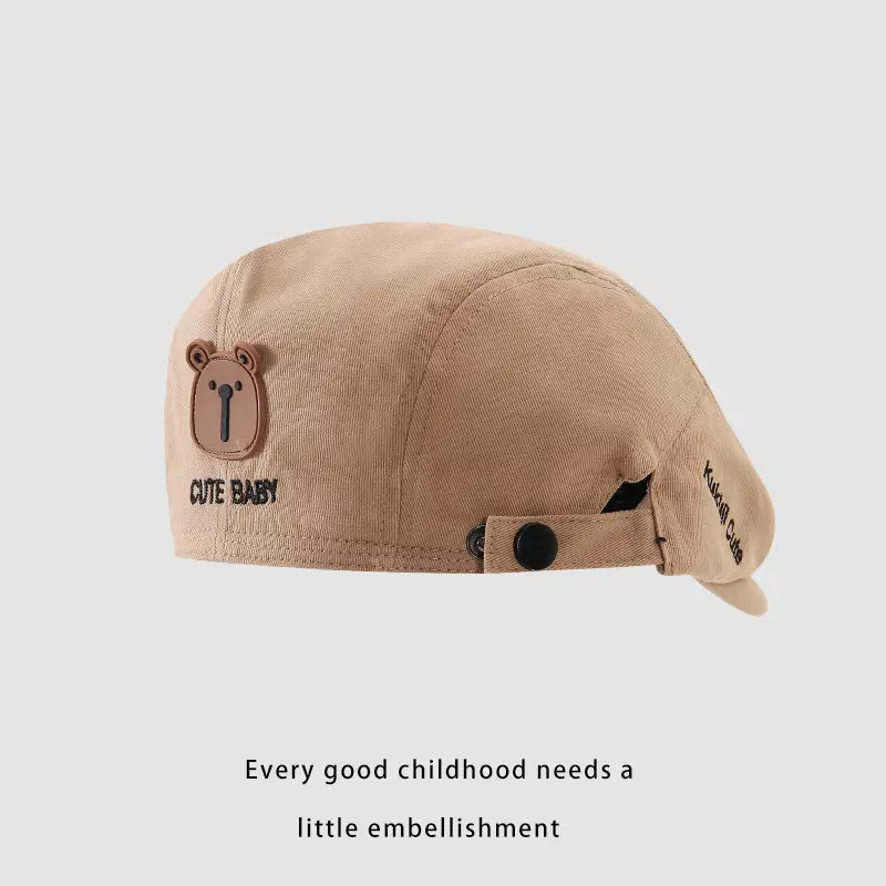 Baby Hat with Bear Embroidery Winter Warm Cap — feature 2