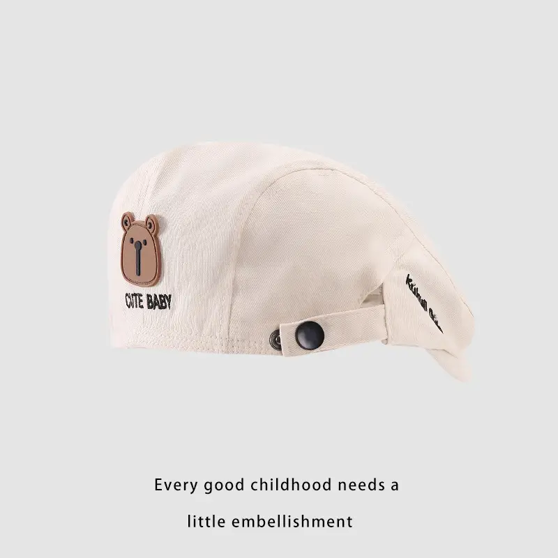 Baby Hat with Bear Embroidery Winter Warm Cap — feature 5