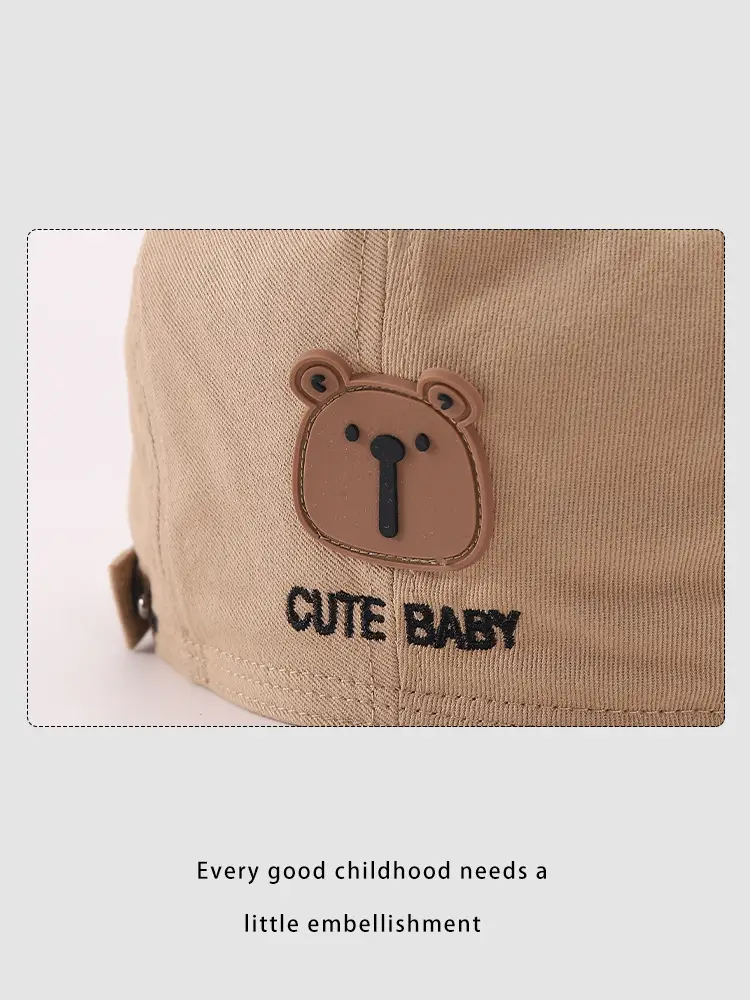 Baby Hat with Bear Embroidery Winter Warm Cap — feature 8