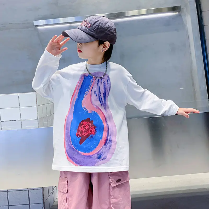 Kids Pure Cotton Autum T-Shirt with Anatomical Print - Image 2