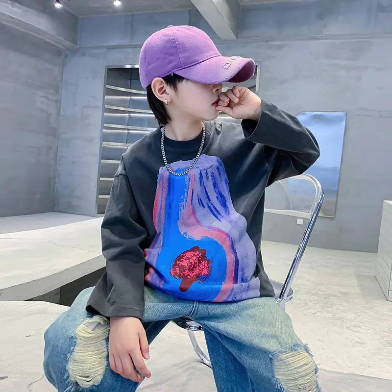 Kids Pure Cotton Autum T-Shirt with Anatomical Print - Image 5