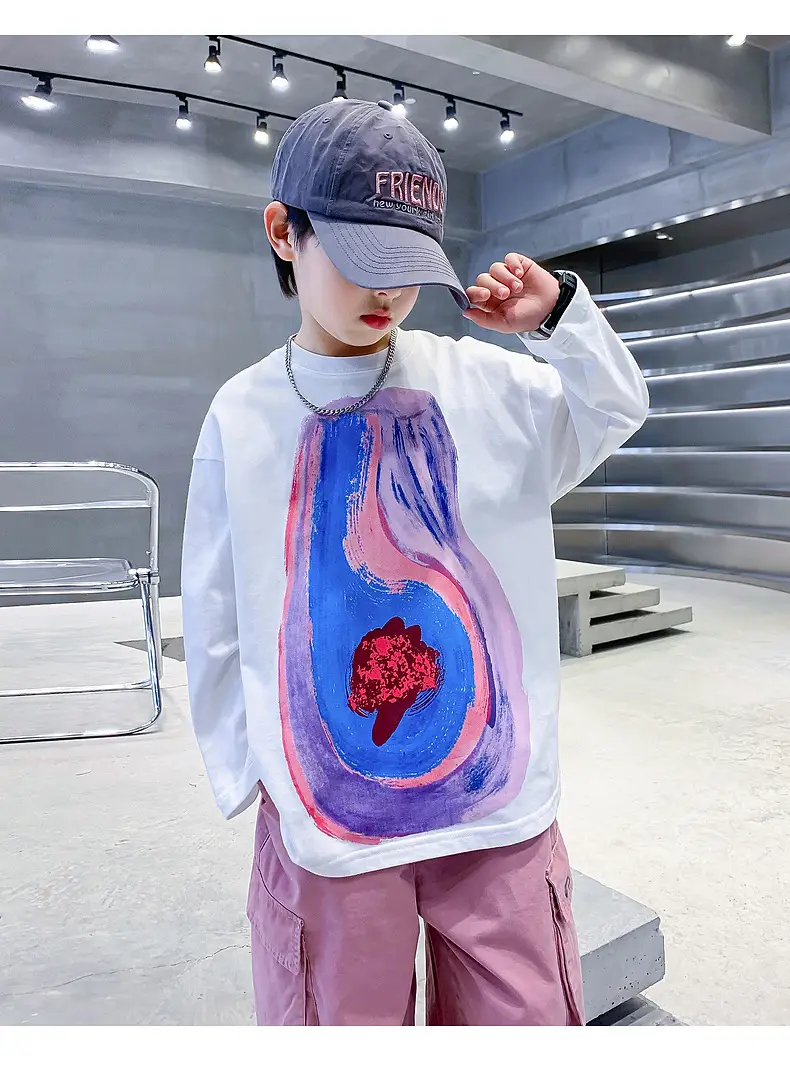 Kids Pure Cotton Autum T-Shirt with Anatomical Print — feature 14